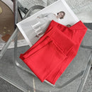 Estilo de natal 2 peças terno de yoga cor sólida ginásio conjunto de fitness cruz volta yoga topo pêssego bunda calças yoga pilates correndo terno