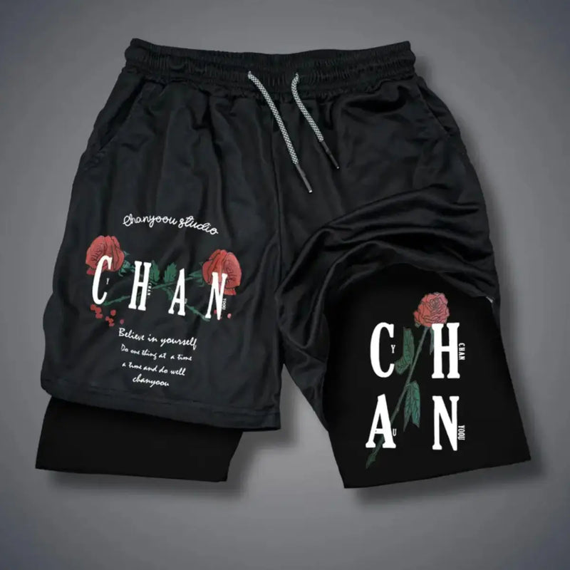 2025 calças de praia de verão masculinas tendência esportes anime impresso casual shorts duplos