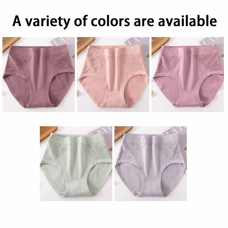 Women's Panties Large Size Underwear Seamless High-Rise Solid Cotton Underpants Ladies Lingerie Sexy For 40-100KG
