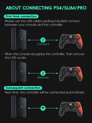 Data sapo controladores de jogo sem fio bluetooth-compatível spide gamepad para ps4 gamepad magro/pro console jogo para joystick pc