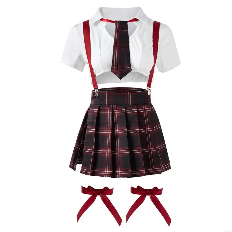 Lingerie da escolar Lingerie definida estudante cosplay vestido sofisticado trajes uniformes adultos