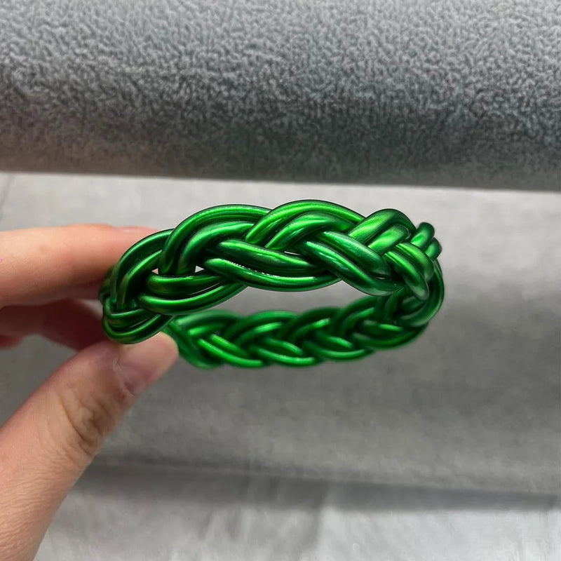 ALLYES Multilayer Handmade Braided Bangles for Women Men Temperament Glitter Filled Jelly PVC Bangle & Bracelet Jewelry Gift