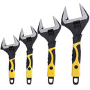 Chave inglesa ajustável de 6/8/10/12 polegadas, grande, aberta, aço inoxidável, oficina doméstica, multifuncional, ferramentas de reparo manual