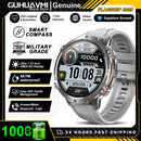 T-rex 3 grau militar 1000mah bateria relógio inteligente 10atm à prova dwaterproof água gps bússola altímetro chamada amoled masculino nadar esportes smartwatch