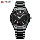 Curren 8452 prata branco presente quartzo homem de negócios relógio de pulso masculino relógio de quartzo simples luxo militar do exército à prova dwaterproof água relógio masculino