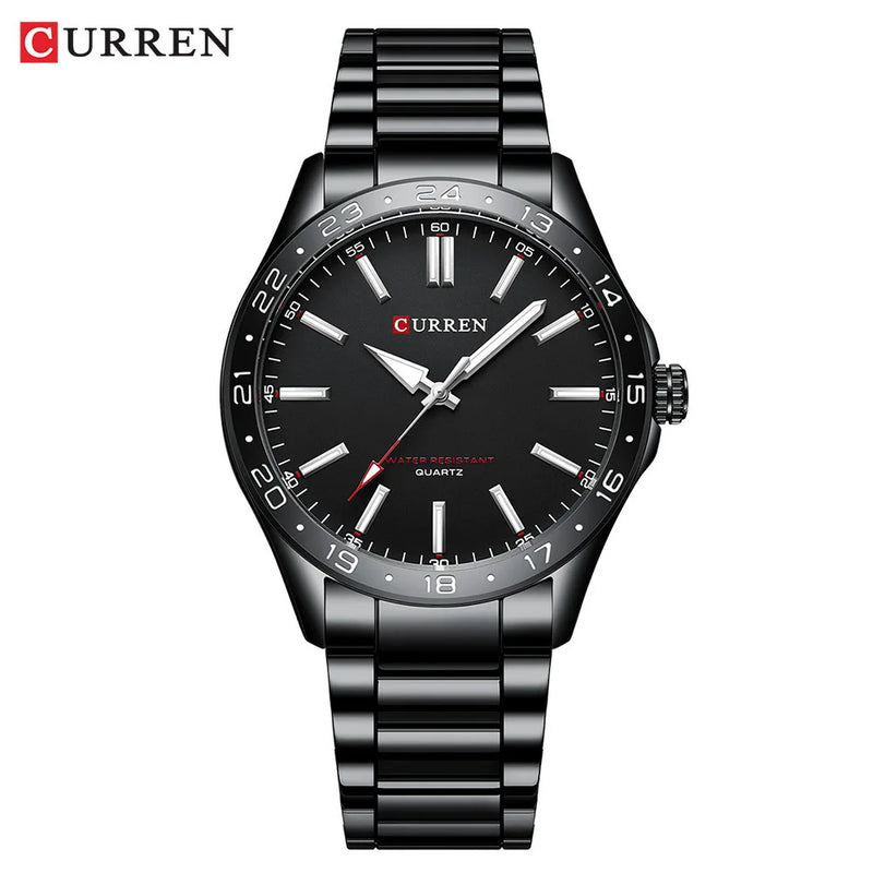 Curren 8452 prata branco presente quartzo homem de negócios relógio de pulso masculino relógio de quartzo simples luxo militar do exército à prova dwaterproof água relógio masculino
