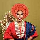 Elegante Africano Headtie para Mulheres, Nigéria Cabeça Gravatas, Festa de Casamento Chapelaria, Turbante Já Feito, Auto Gele Feminino Cabeça Wraps