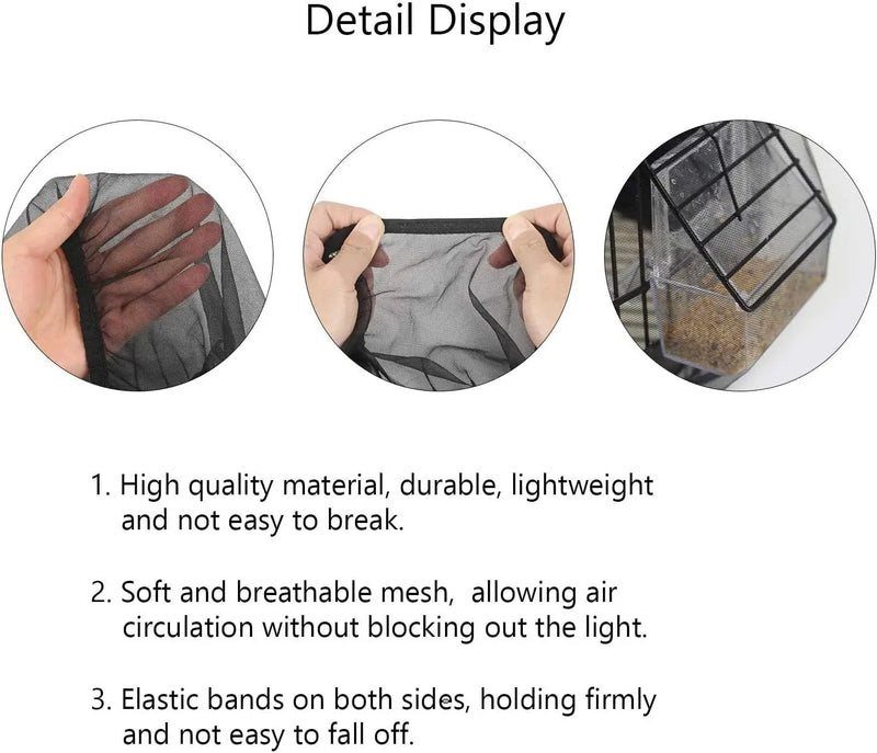 Mesh Bird Cage Cover Shell Skirt Net Easy Cleaning Catcher Guard Bird Cage Stretchy Mesh Parrot Bird Cage Net