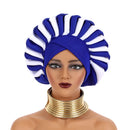 Handmade Africano Auto Gele Headties, Tampas de Turbante Feminino, Envoltório de Cabeça das Mulheres, Aso Oke, Chapéus de Casamento Nigeriano Tradicional, Ready to Wear