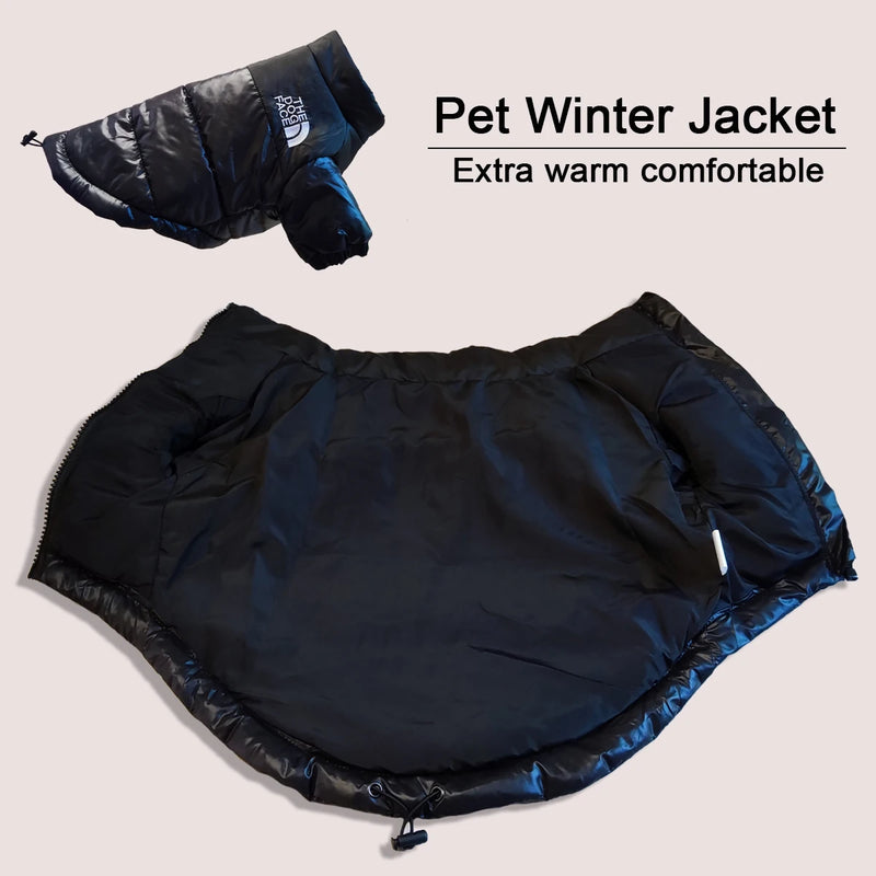 Grande inverno roupas para cães de estimação buldogue francês filhote de cachorro quente jaqueta à prova de vento pequeno médio cão casaco reflexivo chihuahua roupas para animais de estimação