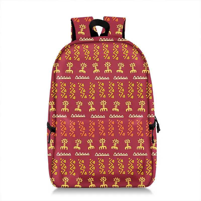 African Women Backpack Africa Tribal Ethic Shoulder Travel Bags Fashion Rucksack Teenager Laptop Daypack School Bags Gift