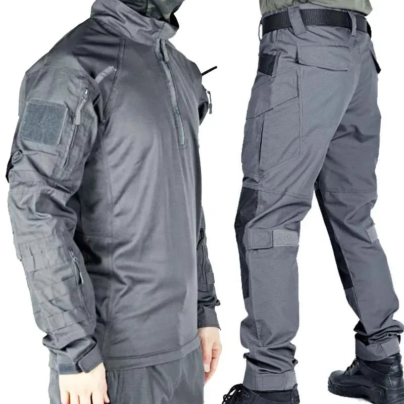 Outdoor Tactical Uniform Suits Military Camo Suit Hunting Shirts Combat Pants Trainning Work Wear Airsoft Paintball Clothes Sets