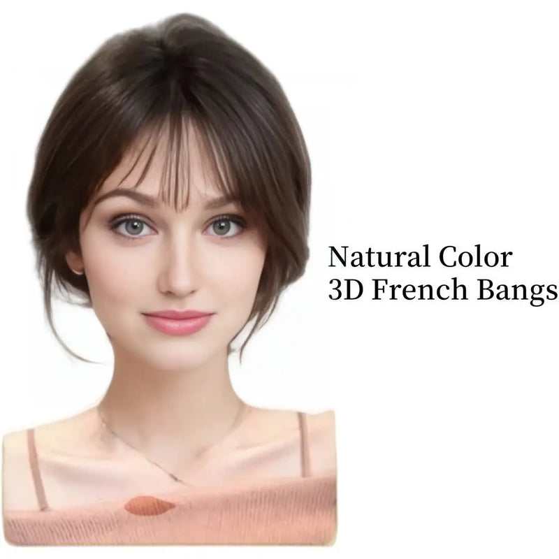 Adesivos de cabelo humano com gancho e laço, pasta mágica, toppers de cabelo para mulheres, sem clipe, cabelo humano, divisão intermediária, franja lateral de 10 polegadas