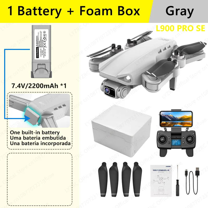Lyrc oficial l900 pro se motor sem escova gps 4k drone profissional 5g wifi helicópteros de fotografia aérea dobrável quadcopter