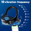 Anel peniano vibrador com controle por aplicativo, anel peniano para retardar a ejaculação, brinquedos sexuais, bloqueio penisring, adulto, masculino, suprimentos sexuais 18 +