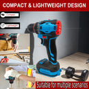 Furadeira elétrica sem fio e chave de fenda, ferramenta elétrica de impacto de 2 velocidades para casa, faça você mesmo e profissional com uso sem bateria 21v