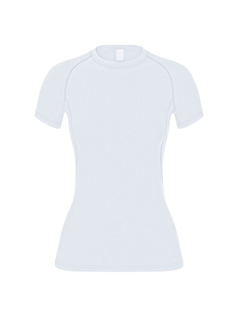 Women's compression shirt, short-sleeved sports yoga running T-shirt summer gym workout quick-drying stretch T-shirt, clothing