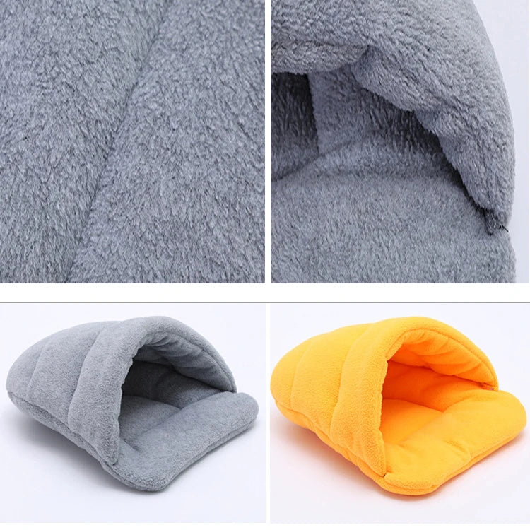 Cat Sleeping Bag Soft Kitten Mat Fleece Rabbits Bed Breathable Sweat-absorbent Warm Nest for Teddy Kennel Pig Hamster Cat Nest