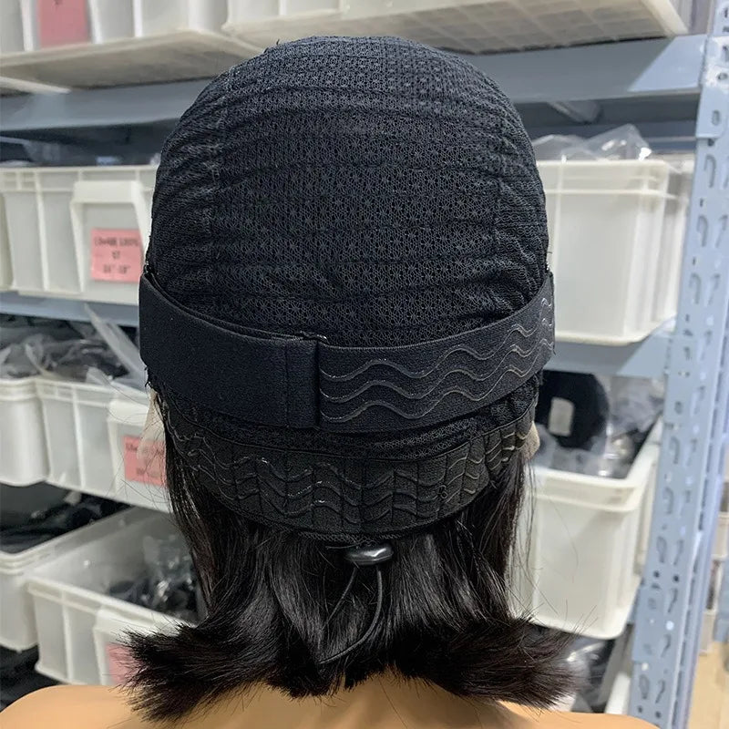 Super Double Drawn BOB Glueless Bone Straight Vietnamese Hair Wigs 8 Inch 13x4 Lace Frontal Wig 2x6 4x4 5x5 Closure Wig