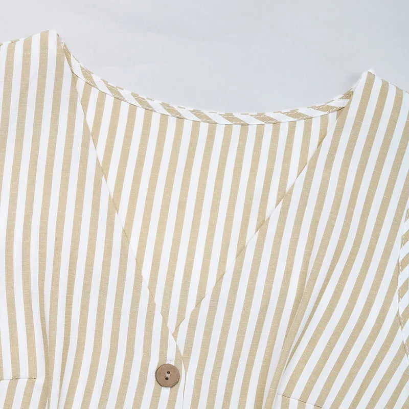 Europa e nos Estados Unidos verão venda quente novo listrado simples casual shorts de uma peça mulher