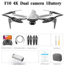 4drc f10 rc drone gps 6k hd câmera dupla grande angular 5g wifi fpv quadcopter sem escova dobrável evitar obstáculos aéreo uav 2km