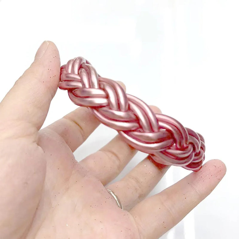 ALLYES Multilayer Handmade Braided Bangles for Women Men Temperament Glitter Filled Jelly PVC Bangle & Bracelet Jewelry Gift