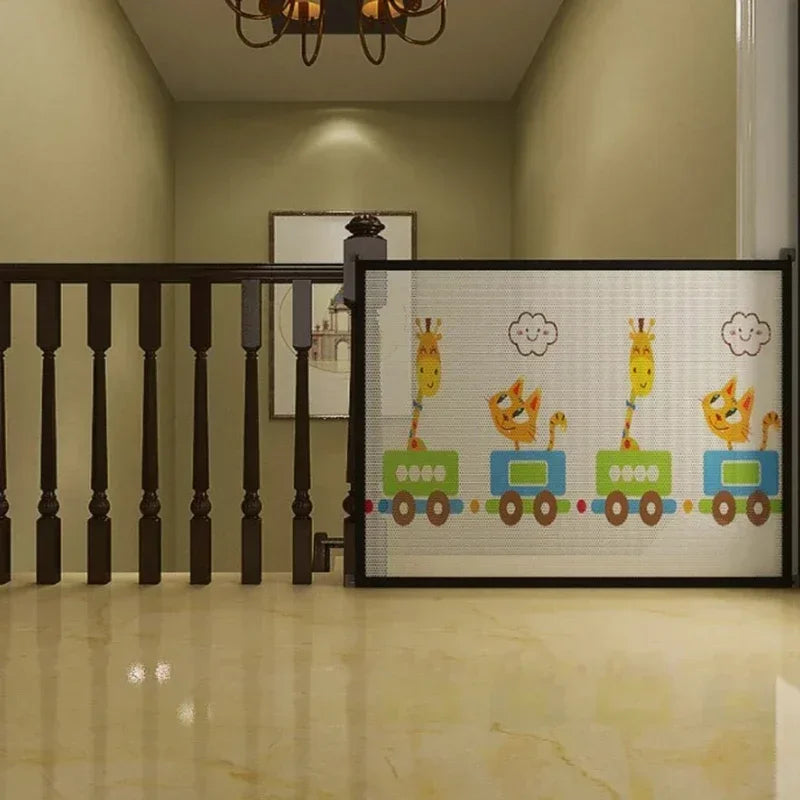 Rede isolada para animais de estimação, cercas de barreira para cães, portão de escadas, novo cercadinho dobrável de malha respirável para cerca de segurança de cães, portão de bebê