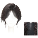 Nenhum clipes de cabelo humano franja francesa gancho e laço pasta mágica toppers para mulheres fácil de usar adesivos de costura remendos de cabelo extensão