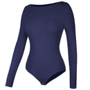 Feminino gola redonda elástico bodysuit manga longa macacão shapewear shaper senhora sexy nova feminina roupas quentes outono inverno