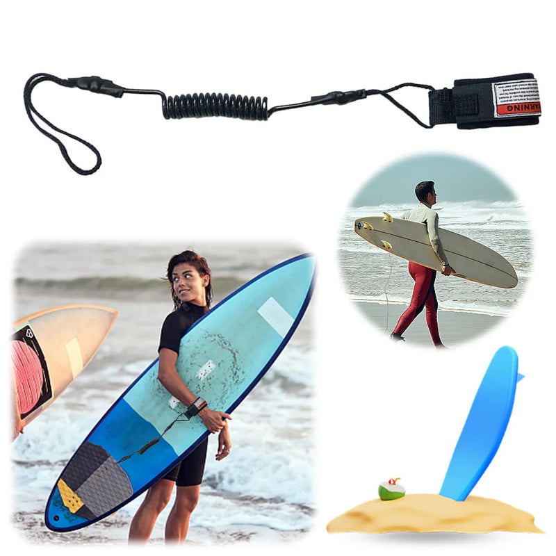 Premium Coiled Bodyboard Leash Stay on Board Ankle Strap Paddleboard Ankle Leash Surfing Accessories