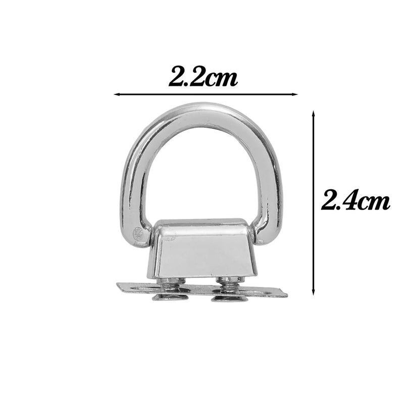 1/10PCS D-shaped Ring Bag Handles Chain Hook Bag Side Clip Screw Nail Rivet Handbag Strap Connector Clasp Buckle DIY Craft