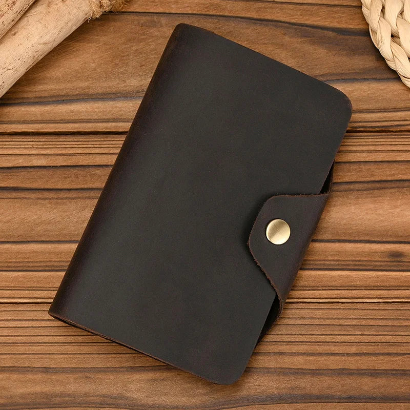 Luufan Crazy horse leather Men Long Wallet Genuine Leather Women Credit Card Holder Short Purse Hasp Business Male Clutch Wallet