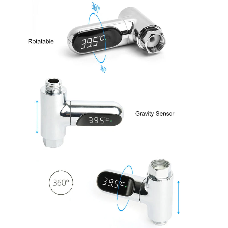 Banheira de hidromassagem monitor de temperatura da água eletricidade display led torneiras do chuveiro em casa termômetro água medidor temperatura banho