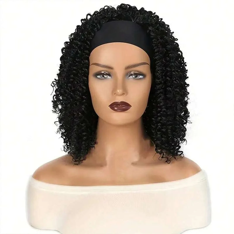 Headband Wig Human Hair Headband Half Wigs Human Hair Brazilian Glueless Human Hair Wigs None Lace Front Wigs Deep Wave