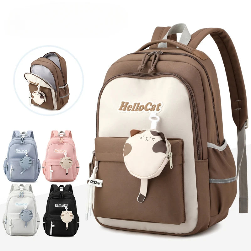 Large Capacity Backpacks Teenage Girls Junior Middle School Students Book Bag Breathable Shoulder Backpack Kawaii Schoolbag