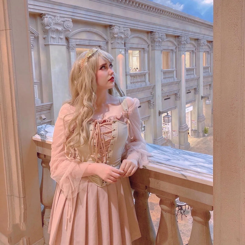 Medieval renascentista vintage espartilho topos bustier colheita topos rendas camisola ren faire preto branco espartilho festival traje