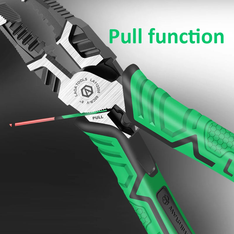 Laoa alicate de nariz agulha cortadores de fio de aço duro nariz longo descascamento terminal friso ferramentas manuais multifuncionais