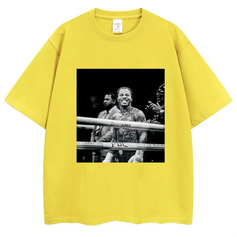 Tank Gervonta Davis Print T-shirt Vintage Fashion Boxing T Shirt Oversized Men's Loose Cotton Tshirt Streetwear Birthday Gifts