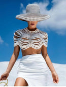 Xale de Corrente Corporal Pérola de Noiva, Roupas Femininas, Jóias, Adequado para Casamentos e Festas, Festa e Banquetes, 1Pc