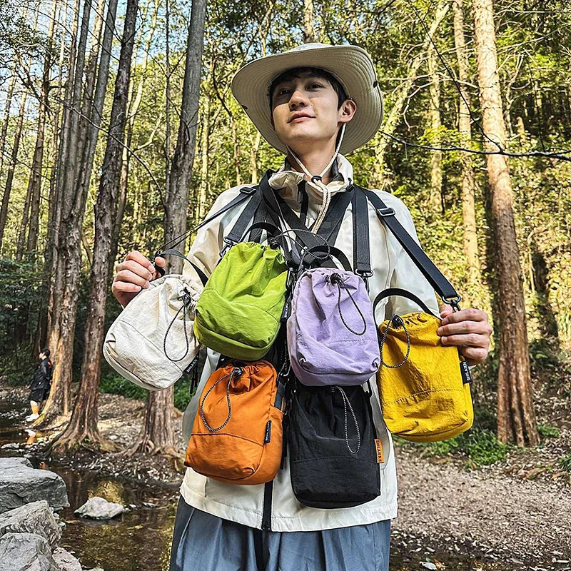 Portable Shoulder Bags Nylon Waterproof Women Mobile Phone Bags Small Outdoor Sport Man Crossbody Bag Casual Water bottle Pouch