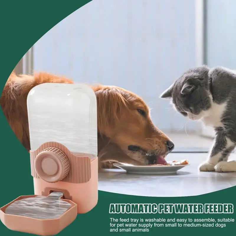 Hanging Automatic Pet Food Feeder/Water Dispenser, Gravity Cat Auto Feeder Waterer Set With Container Bowl For Cage Accessories
