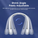 Ventilador de pescoço pendurado recarregável USB Mini banco de potência portátil sem folhas embutido para viagens, esportes, escritório doméstico