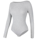 Feminino gola redonda elástico bodysuit manga longa macacão shapewear shaper senhora sexy nova feminina roupas quentes outono inverno