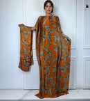 Winyi africano muçulmano senhora verão boho moda impresso kaftan vestido de férias solto streetwear abaya com cinto vestido de praia