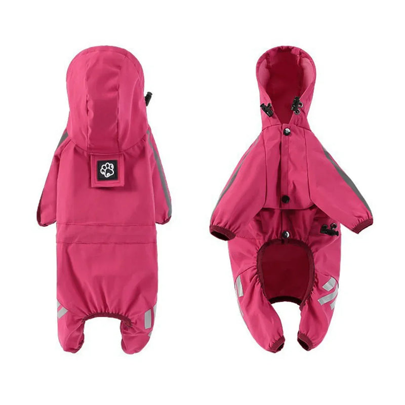 Waterproof Dog Rain Coat Cat Raincoat Outdoor Rainwear Hood Apparel Jumpsuit Puppy Rainy Day Clothes Outdoor Jacket Pet Supplies