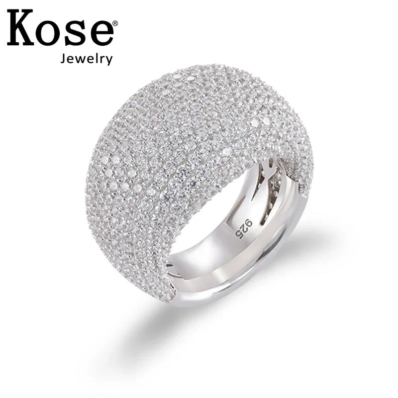 Kose Anéis de Dedo para Homens e Mulheres, 100% 925 Sterling Silver, Tamanho Diferente, Presente Dos Namorados, Jóias Finas