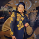 Desconto Vestido feminino chique e elegante, luxuoso, strass, elegante, africano, terno, vestido longo africano para mulheres