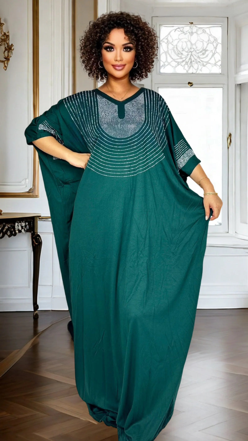 Impressionante vestido de noite feminino brilhante e brilhante incrustado de strass elegante vestido maxi brilhante