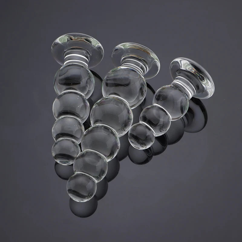 Nova bola vagina grande pirex contas de cristal vidro butt plug grande anal vibrador grânulo falso adulto masturbar brinquedos sexuais para mulheres homens gay