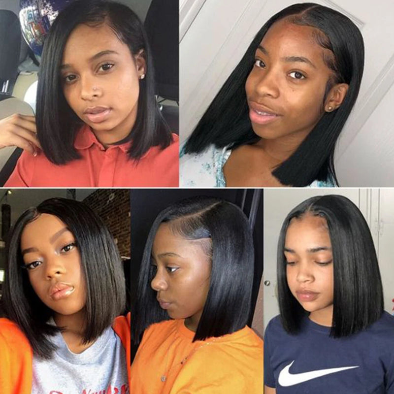 Straight Human Hair Wigs 13x4 Lace Frontal Human Hair Wig Closure Wig Human Hair Wig Short Wig Human Hairs Bob Hair Wig Human